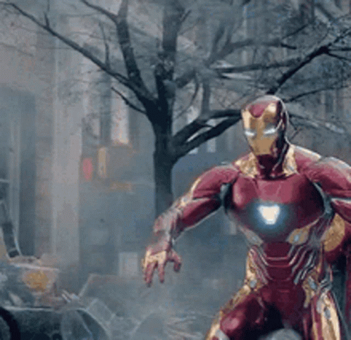 Iron Man Standing in City
