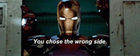 Iron Man Suit Up Chose Wrong Side GIF