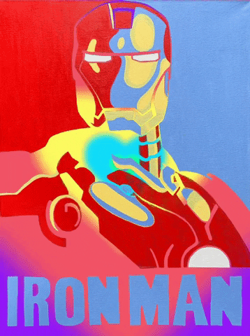 Iron Man Suit Up Colorful Animation GIF