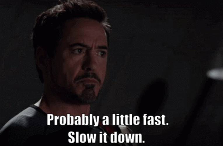 Iron Man Tony Starks Slow Down GIF