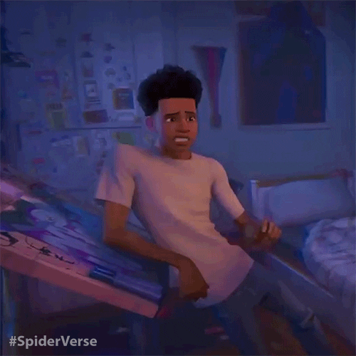 Iron Spider In Spider Verse Cartoon GIF