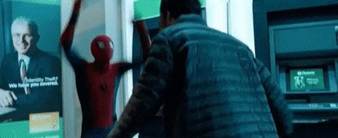 Iron Spider Kicking Someone GIF