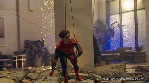 Iron Spider Shooting With Harness On GIF