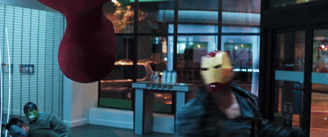 Iron Spider Versus Ironman GIF