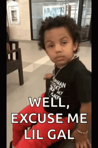 Irritated Boy Well Excuse Me Lil Gal GIF