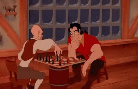 Irritated Gaston Flipping Chess Board GIF