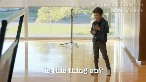 Is This Thing On Cute Boy Auditioning GIF
