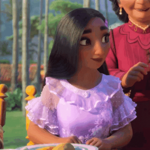 Isabela Madrigal Surprised Expression Encanto GIF