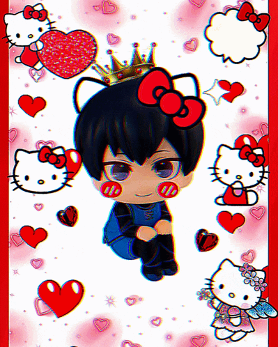 Isagi Yoichi Hello Kitty GIF