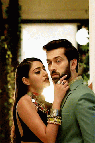 Ishqbaaaz Kiss On Cheek GIF