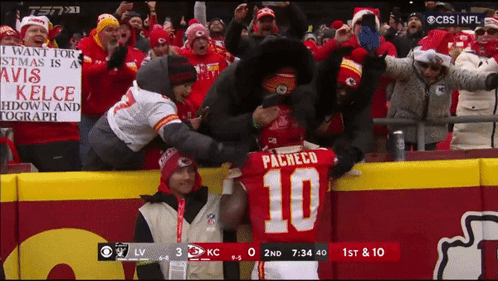 Isiah Pacheco Interacts With Fans GIF