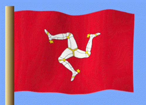Isle Of Man Flag Flowing GIF