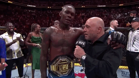 Israel Adesanya Being Interviewed GIF