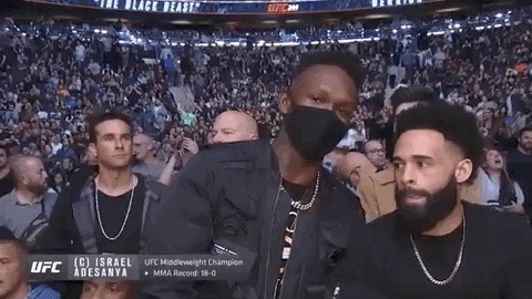 Israel Adesanya Blowing Kiss GIF