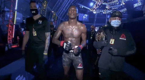 Israel Adesanya Dancing While Walking GIF