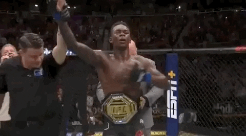 Israel Adesanya Emotional After Victory GIF