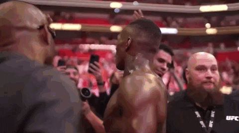 Israel Adesanya Fist Bump With Fans GIF