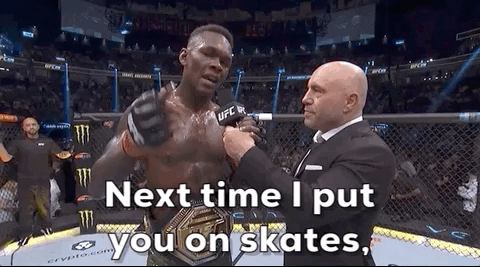 Israel Adesanya Gonna Get Frozen Like Elsa GIF