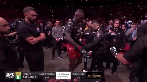 Israel Adesanya Marching GIF