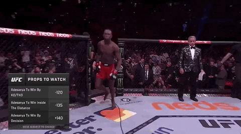 Israel Adesanya Moving Around The Ring GIF