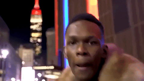 Israel Adesanya Punching Camera GIF