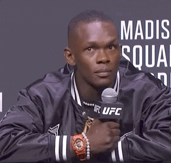 Israel Adesanya Saying No GIF