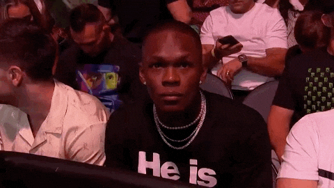 Israel Adesanya Sitting In The Audience GIF