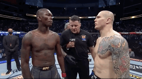 Israel Andesanya Face Off With Marvin Vettori GIF