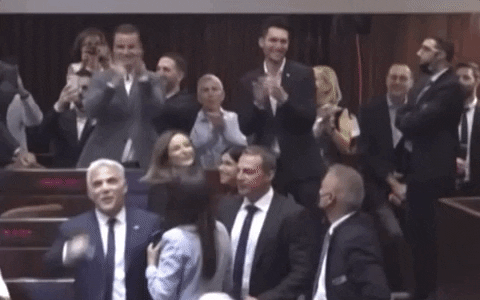 Israel Yair Lapid Happy Reaction GIF