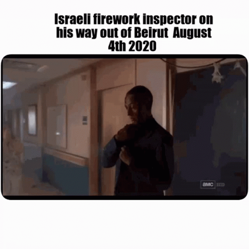 Israeli Firework Inspector On His Way Out Of Beirut August 4Th 2020 Is Shown GIF
