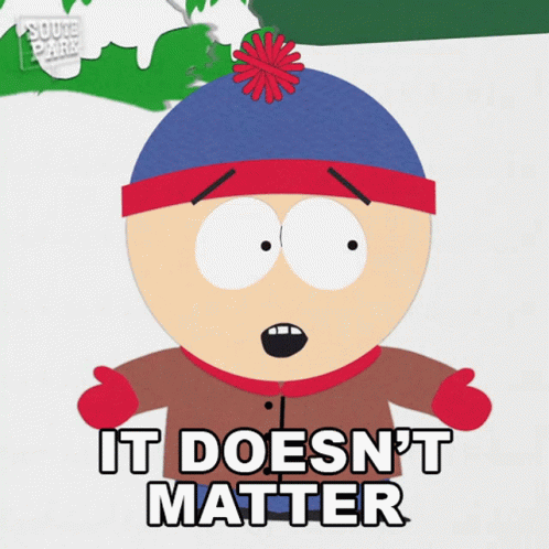 It Doesnt Matter Stan Marsh Snow Mittens GIF