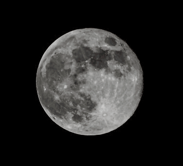 It Is A Black And White Photo Of A Full Moon . GIF