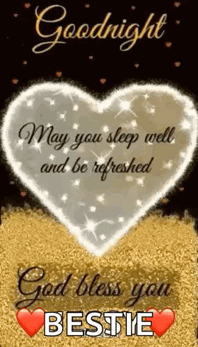 It Is A Goodnight Message With A Heart In The Middle . GIF