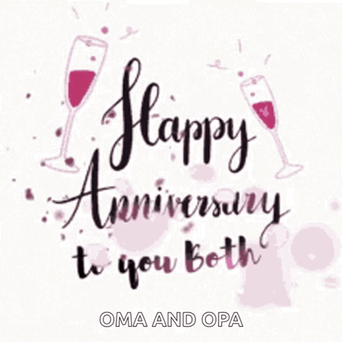 It Is A Happy Anniversary To You Both . GIF