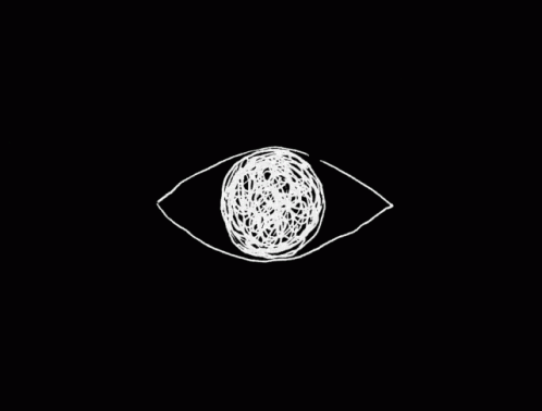 It Looks Like A Drawing Of An Eye With A Circle In The Middle . GIF