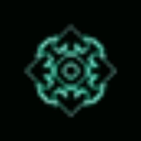 It Looks Like A Glowing Circle With Arrows In It . GIF