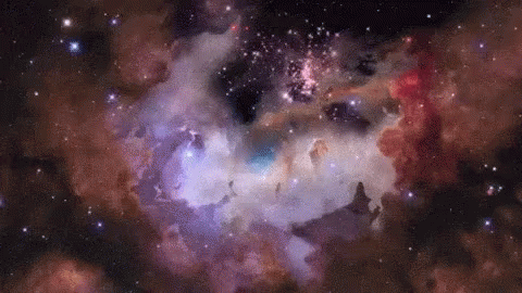 Painting Of Galaxy With Many Stars GIF