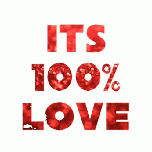 It's 100 Percent Love Logo GIF