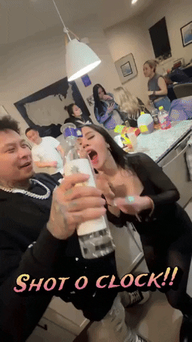 It's 5 O'clock Somewhere Woman Drinking From Bottle GIF