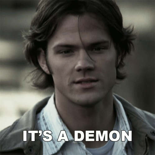 It's A Demon Text GIF