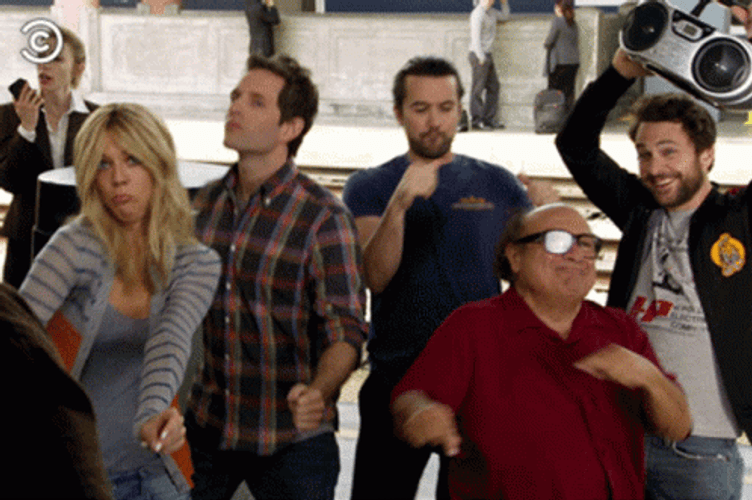 It's Always Sunny The Gang Dancing GIF