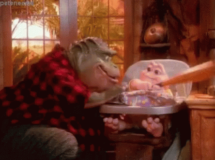It's Baby Sinclair Smashing You Not The Mama GIF