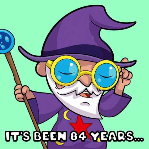 It's Been 84 Years Cartoon Wizard GIF