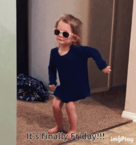 It's Finally Friday Cute Girl Dance GIF