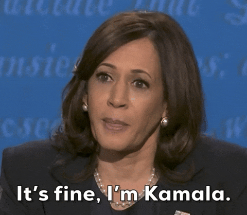 It's Fine I'm Kamala Laugh GIF
