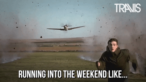 It's Friday Meme Running Into Weekend Be Like GIF