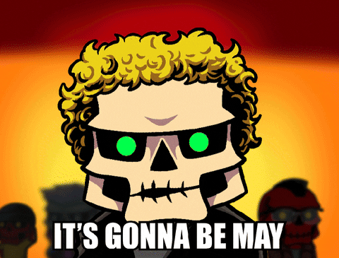 It's Gonna Be May Justin Timberlake Skull Head GIF
