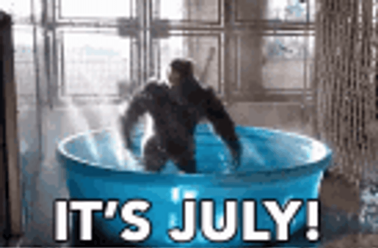 It's July Happy Gorilla GIF