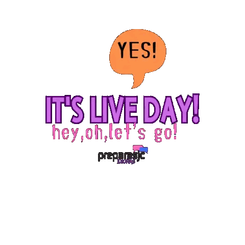It's Live Day Sign Orange Speech Bubble