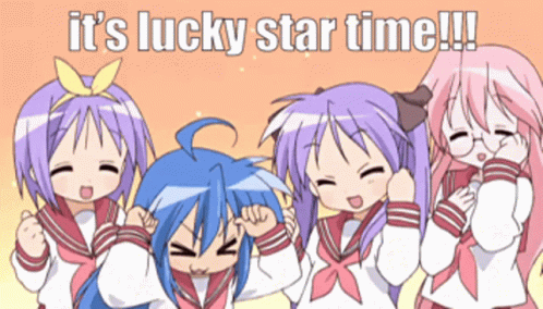 It's Lucky Star Time Yay GIF